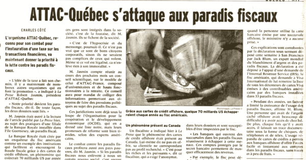 Attac Québec (La presse)