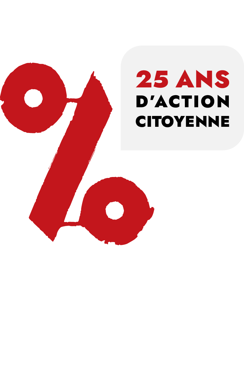 Logo d'Attac Québec vertical