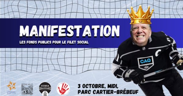 Visuel de la manifestation du 3 octobre 2024 à Québec