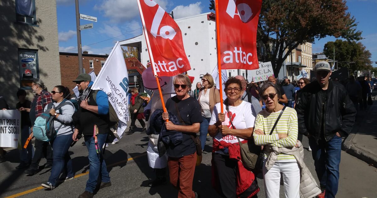 Manif du 3 octobre à Québec